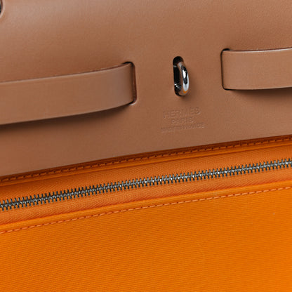 Hermes Vache Hunter Toile Herbag Zip 31 PM Jaune D'or 7 of 16