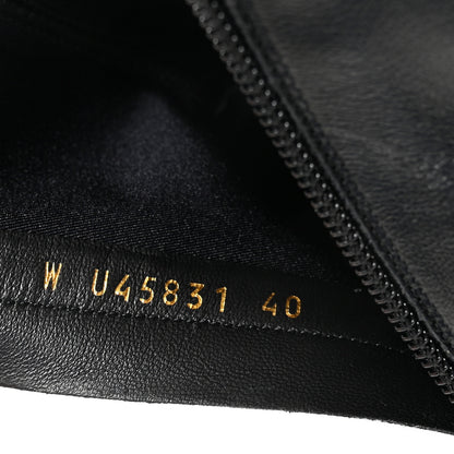 Chanel Stretch Lambskin Cap Toe CC Short Boots 40 Black 9 of 9