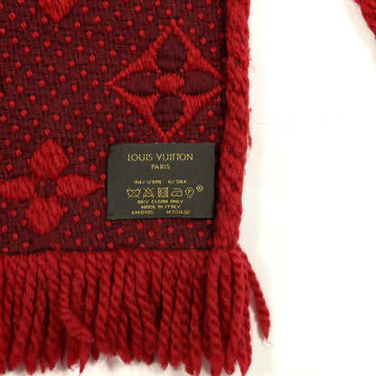 Louis Vuitton Wool Silk Logomania Scarf Rubis 3 of 3