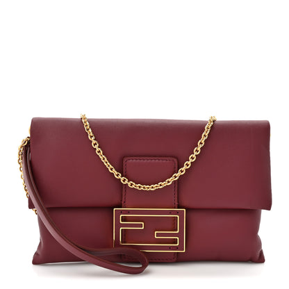 Fendi Nappa Mama Baguette Pouch Bordeaux 1 of 11