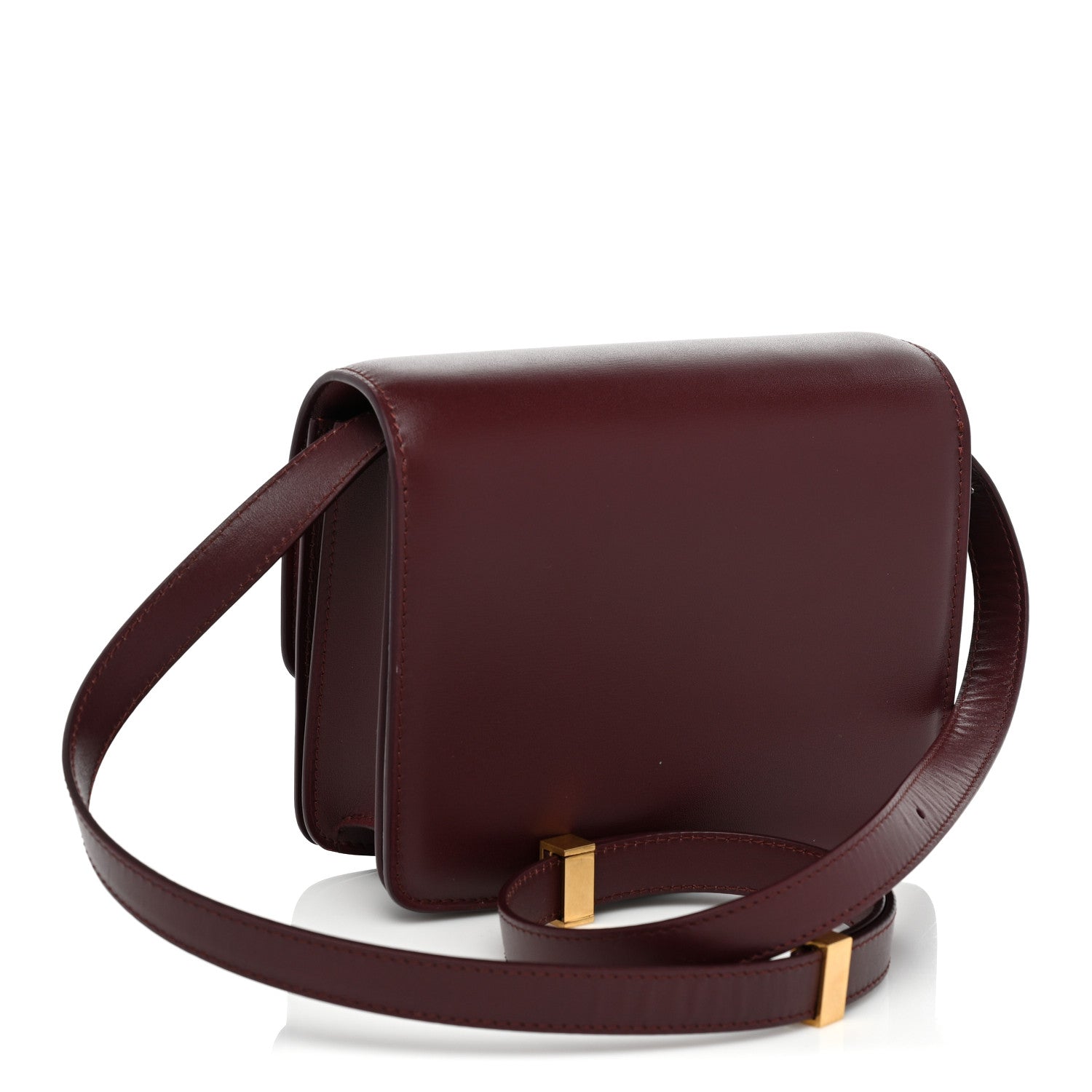 Celine Box Calfskin Small Classic Box Flap Bag Burgundy 3 of 11