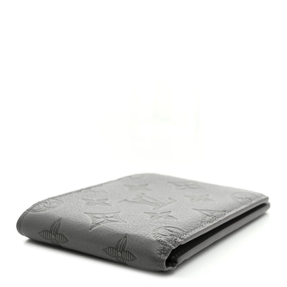 Louis Vuitton Calfskin Monogram Shadow Multiple Wallet Anthracite Gray 4 of 7