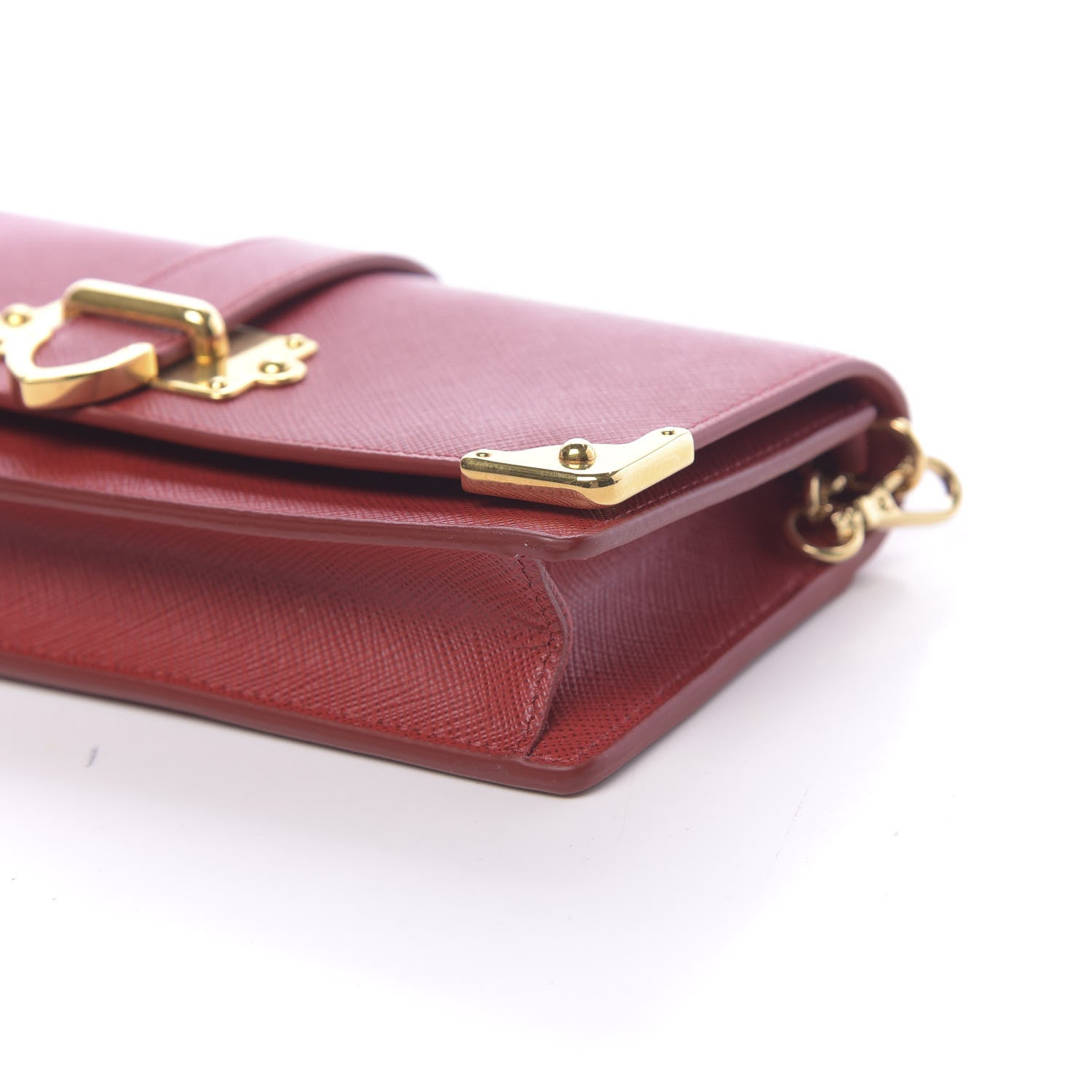 Prada Saffiano Cahier Mini Bag Fuoco 8 of 11