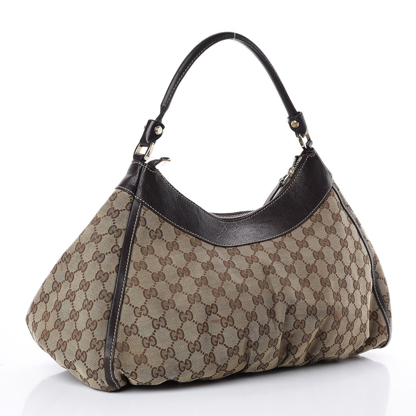 Monogram Large D Ring Hobo Dark Brown