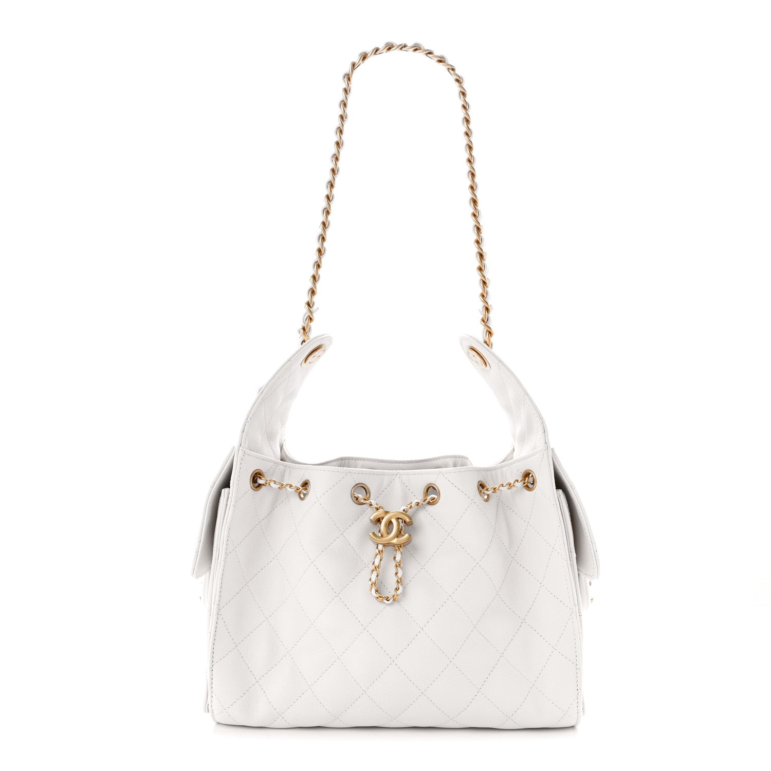 Chanel Caviar Quilted Small Chanel 25 Handbag White White 1 of 11