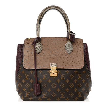 Louis Vuitton Ostrich Lizard Majestueux Tote MM Bordeaux 1 of 13