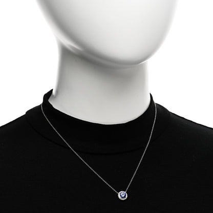 Tiffany Platinum Diamond Sapphire Soleste Pendant Necklace 2 of 4