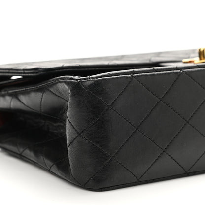 Chanel Lambskin Quilted Medium Double Flap Black 9 of 14