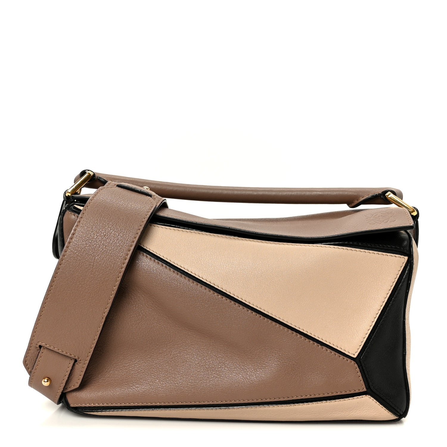 Loewe Calfskin Small Puzzle Bag Sand Hazelnut Ash 1 of 11
