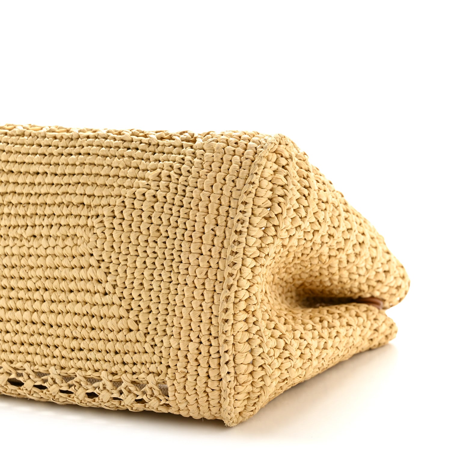 Miu Miu Fabric Crochet Knit Tote Beige 10 of 12