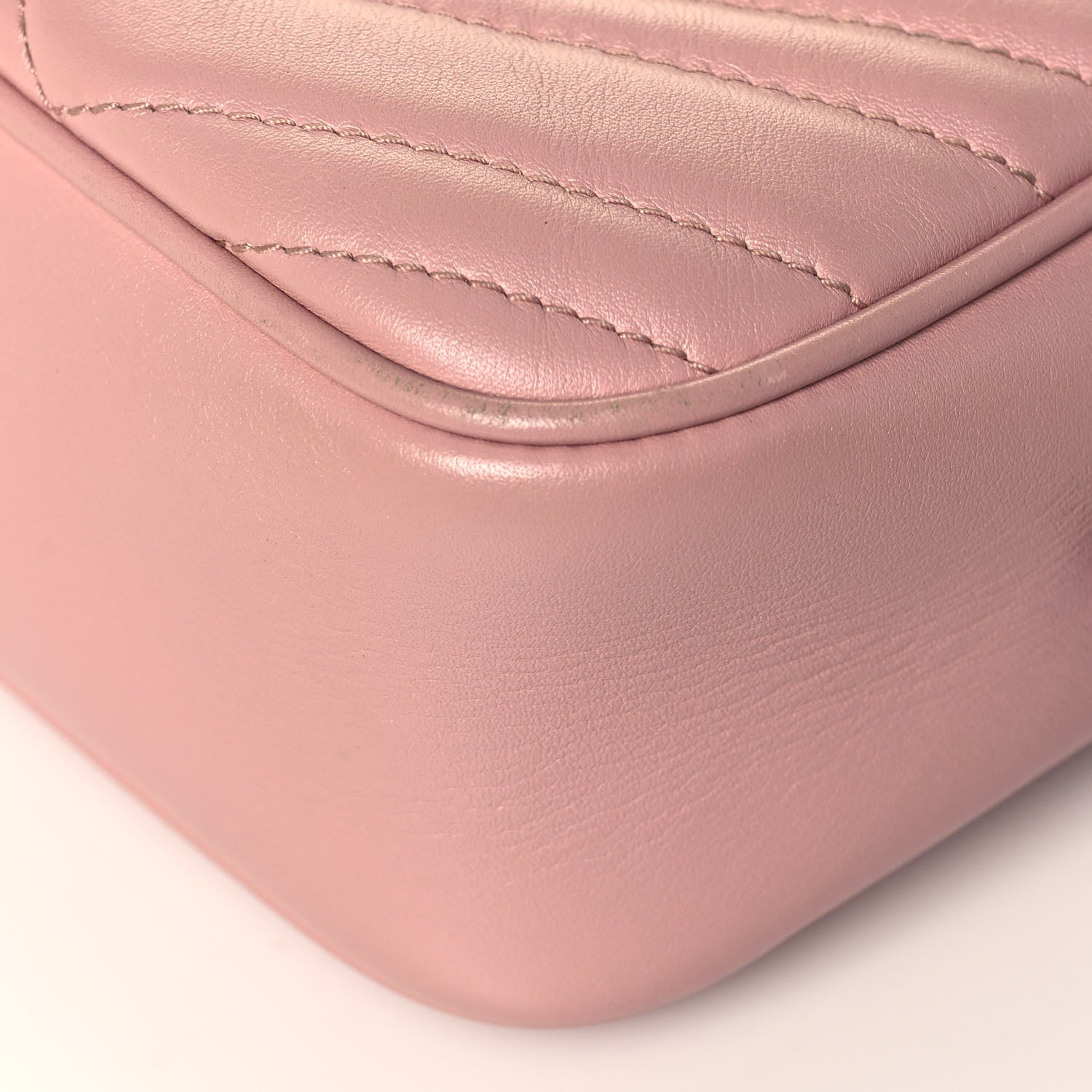 Gucci Calfskin Matelasse Small GG Marmont Chain Shoulder Bag Perfect Pink 10 of 17