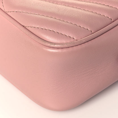 Gucci Calfskin Matelasse Small GG Marmont Chain Shoulder Bag Perfect Pink 10 of 17