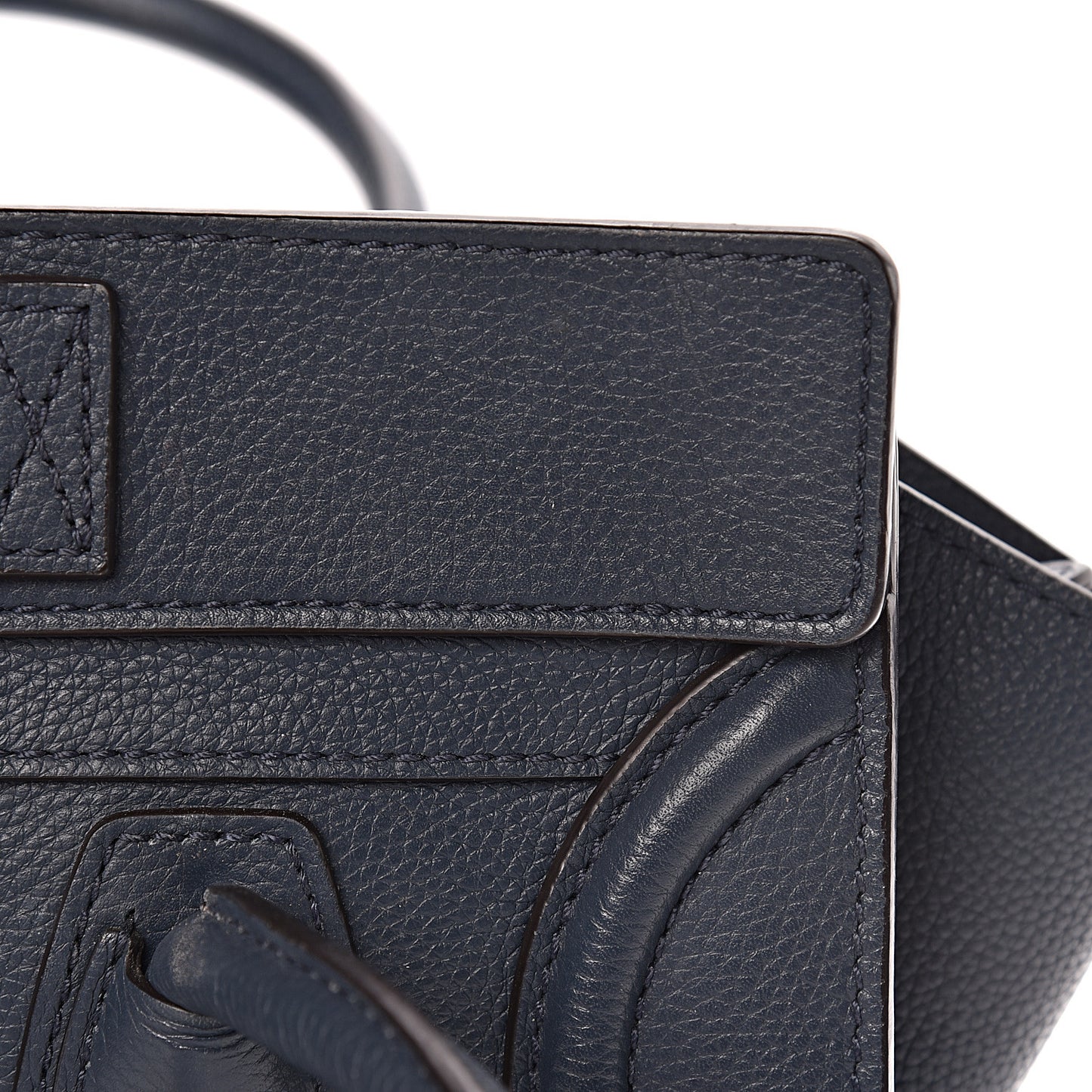 Drummed Calfskin Micro Luggage Orage