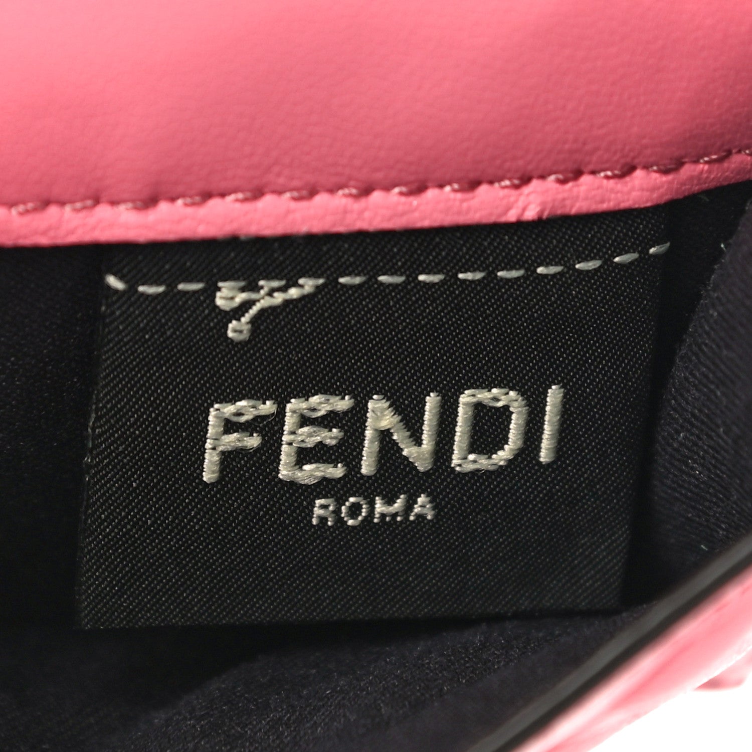Fendi Nappa FF Diagonal Embossed Micro Tri-Fold Wallet Pink 7 of 12