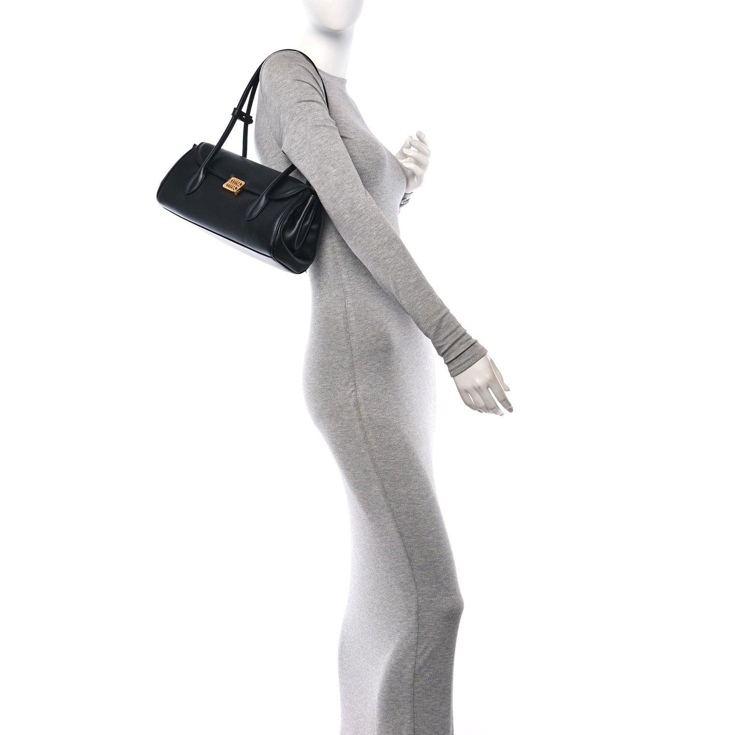 Nappa Padded Shoulder Bag Black