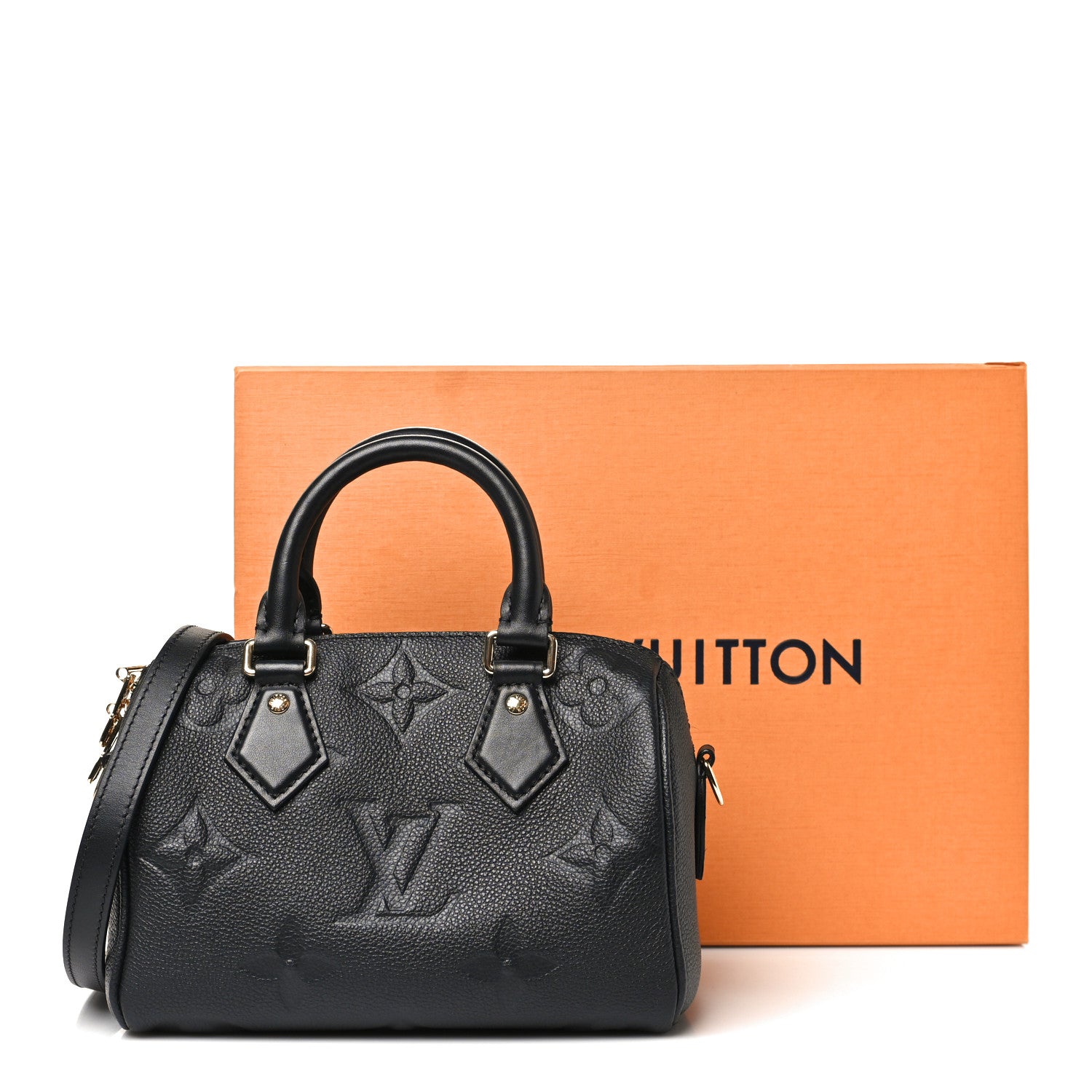 Louis Vuitton Empreinte Monogram Giant Speedy Bandouliere 20 Black 9 of 9