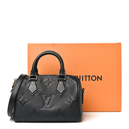 Louis Vuitton Empreinte Monogram Giant Speedy Bandouliere 20 Black 9 of 9