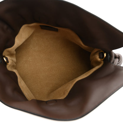 Loewe Calfskin Mini Flamenco Knot Clutch  Chocolate 5 of 9
