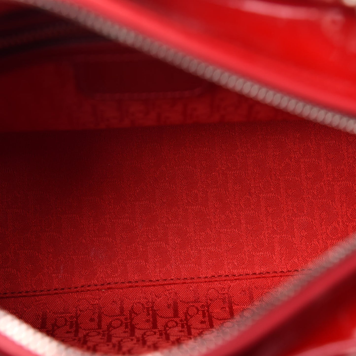 Patent Cannage Medium Lady Dior Red