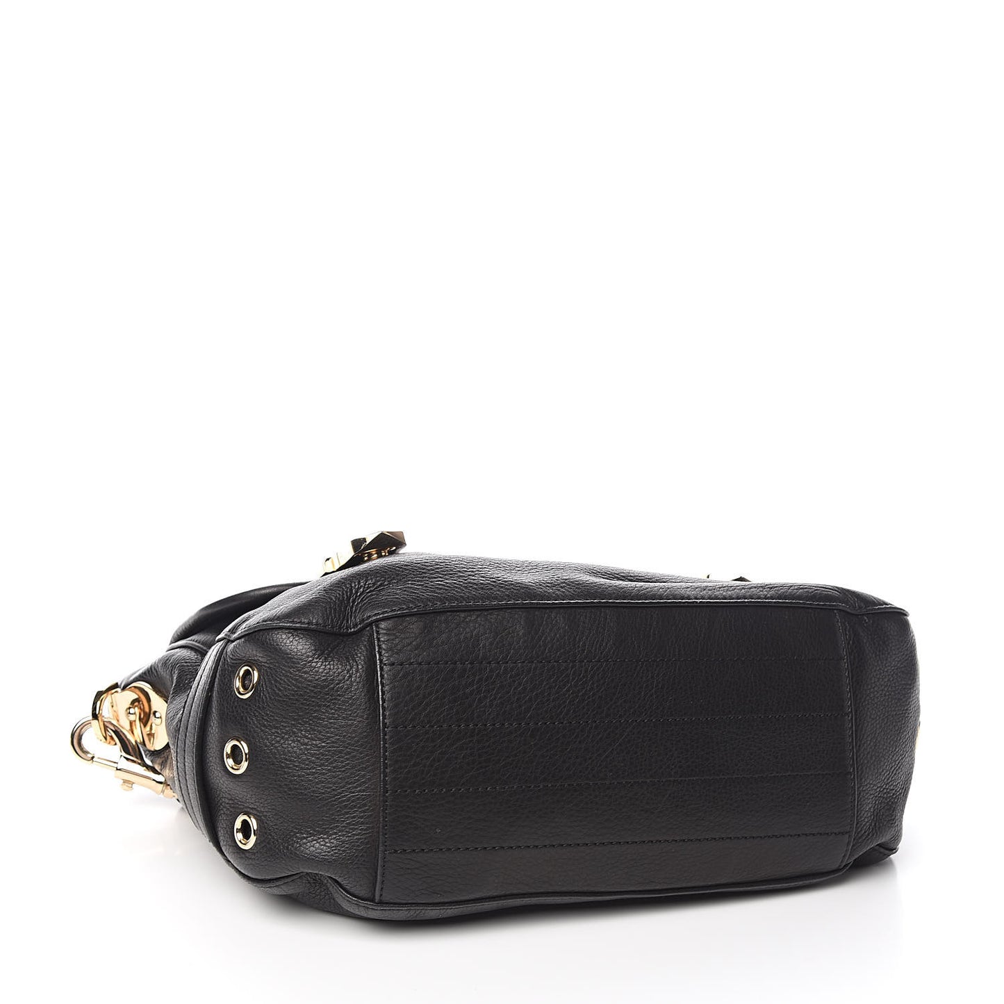 Soft Grain Calfskin Tillie Satchel Black