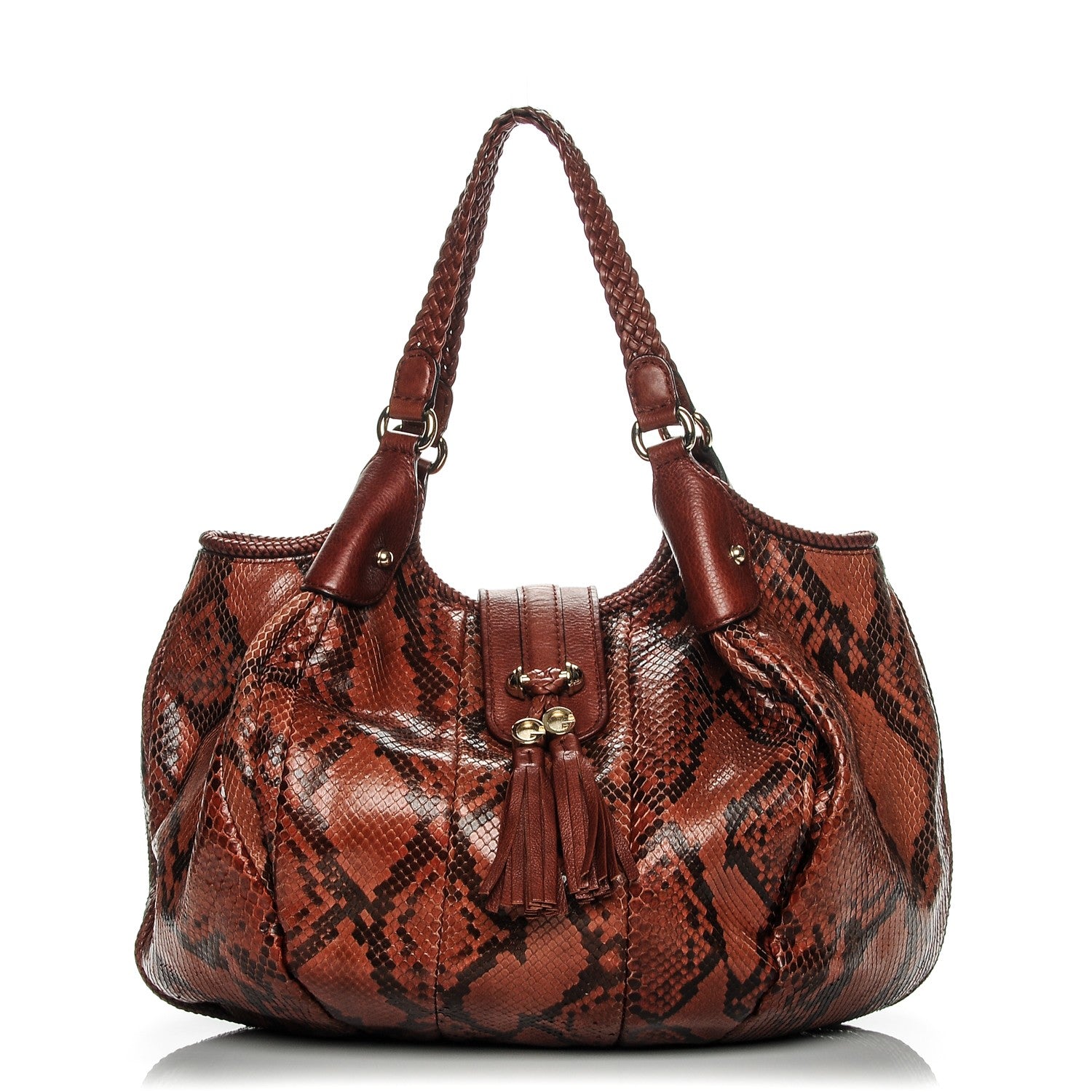 Gucci Python Medium Marrakech Shoulder Bag Red 1 of 6