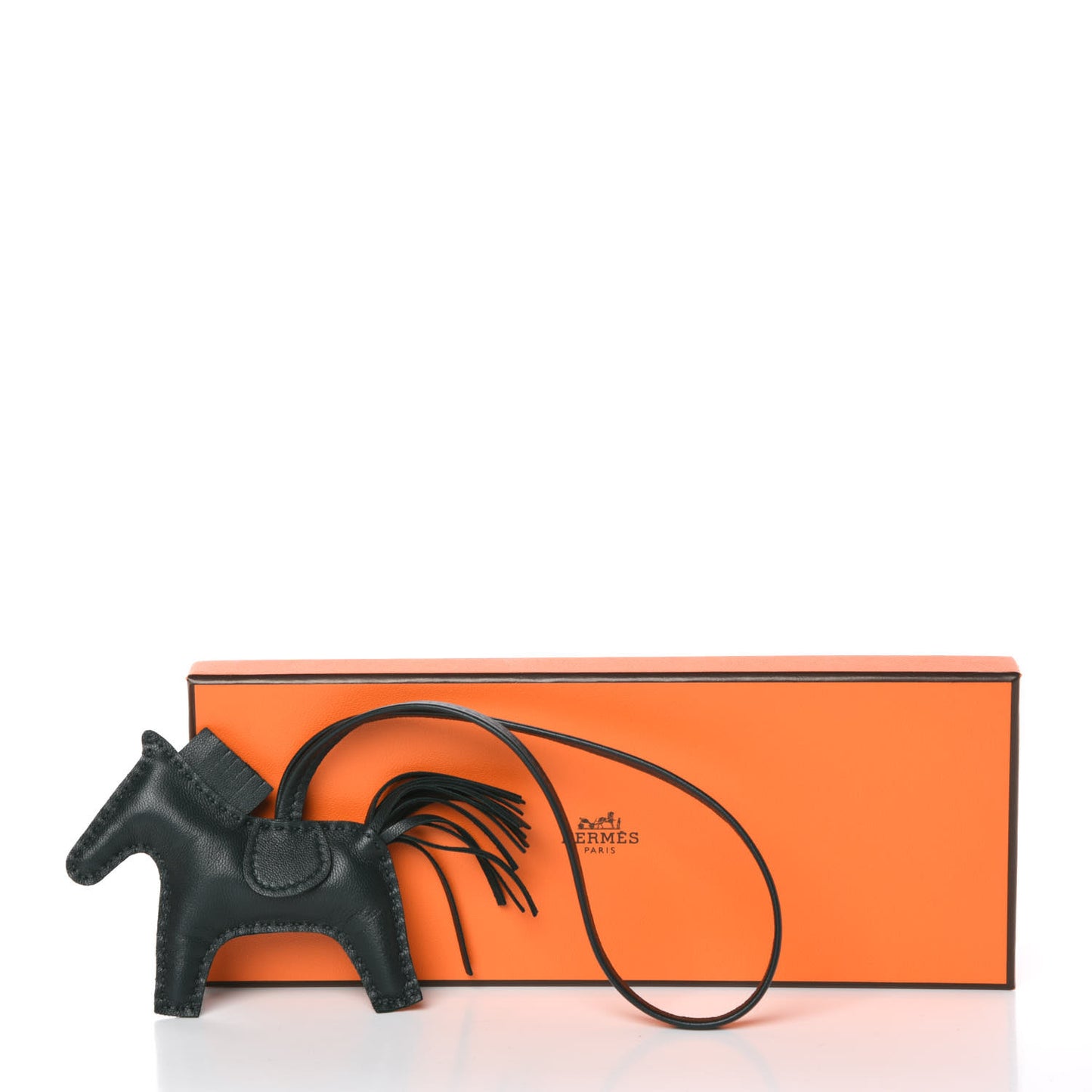 Milo Lambskin Grigri Rodeo Horse Bag Charm PM Vert Cypress