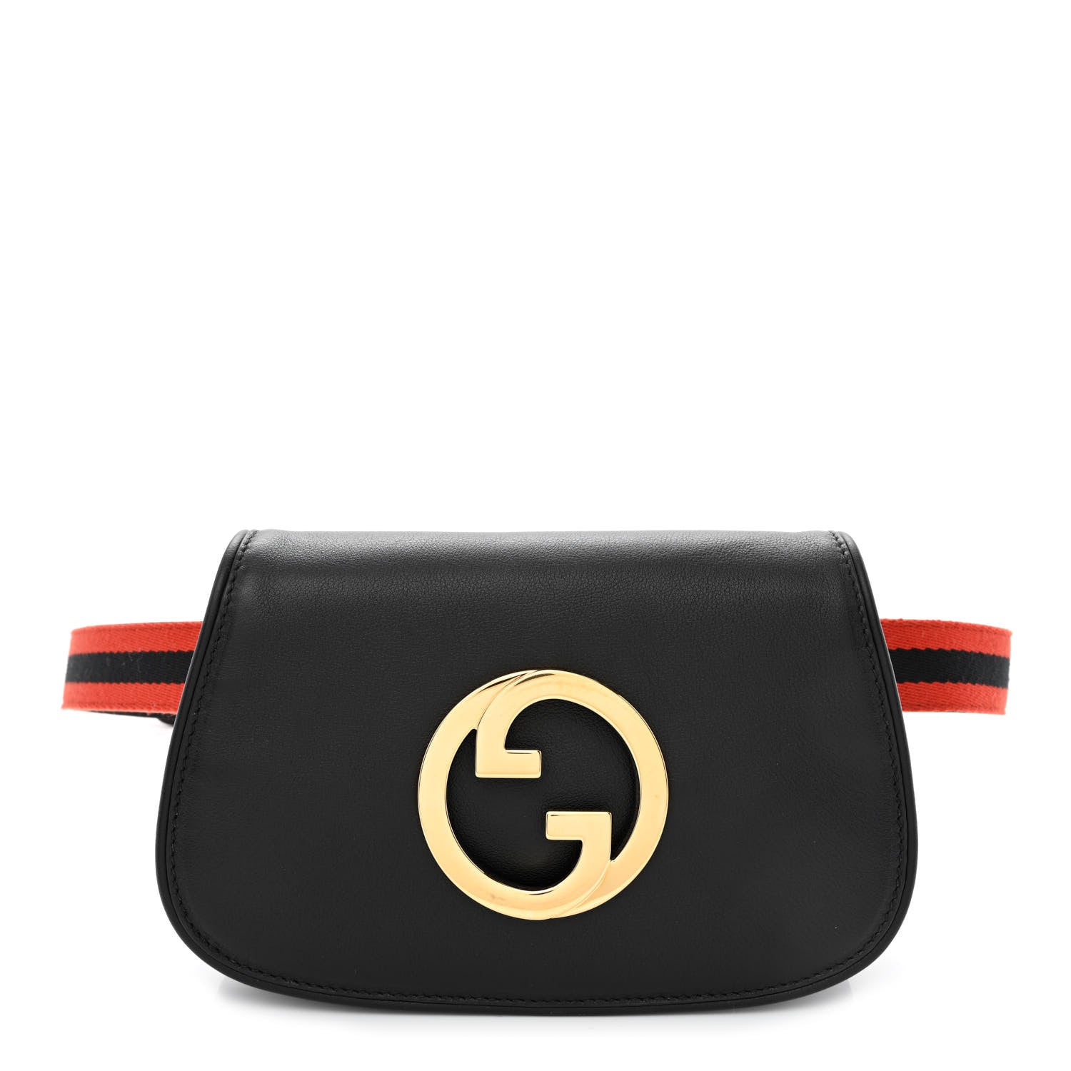 Gucci Roxy Calfskin Web Blondie Belt Bag 90 36 Black 1 of 10