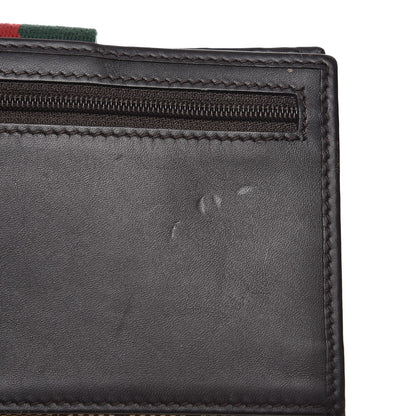 Gucci Monogram Calfskin Ladies Web Continental Wallet Beige Ebony Cocoa 8 of 9