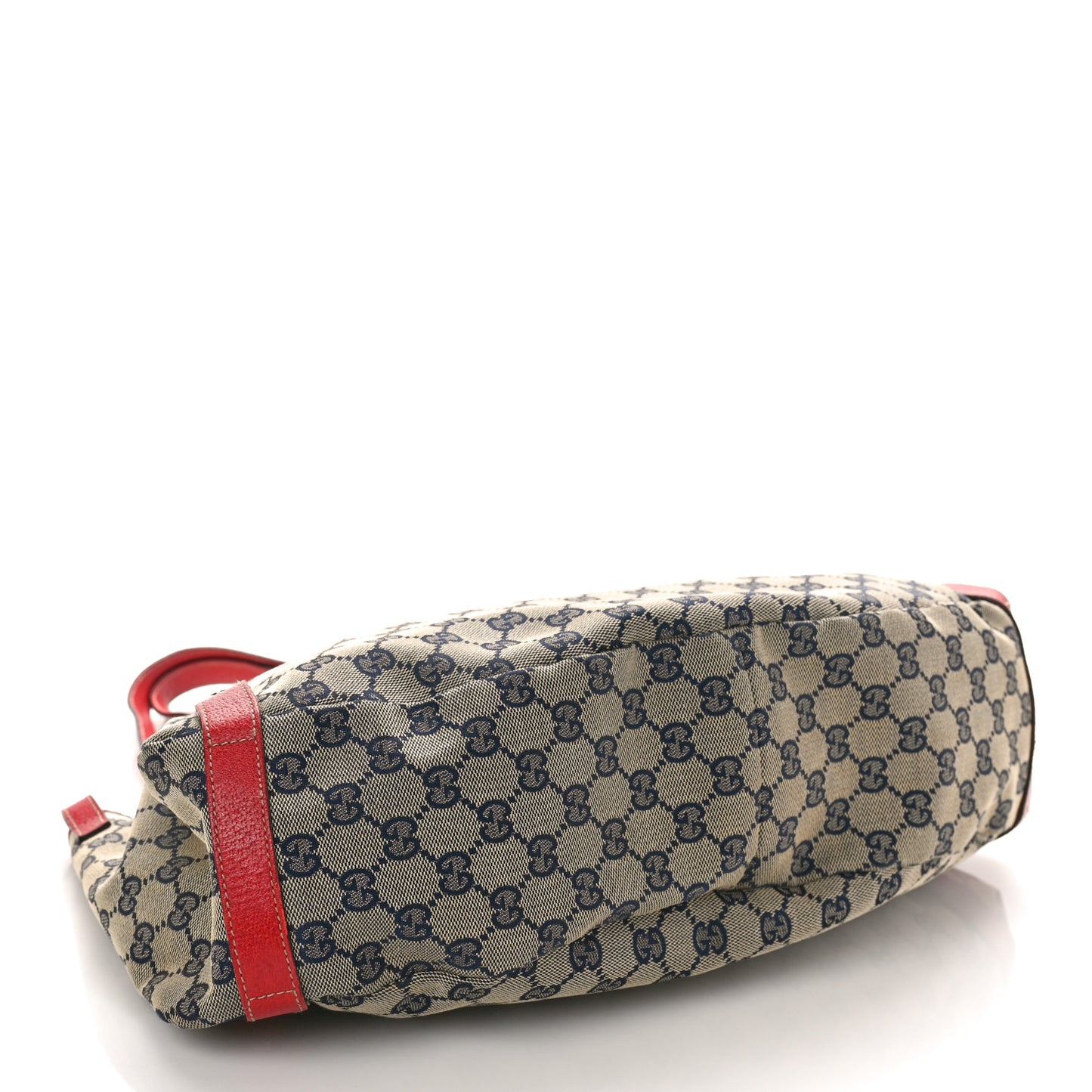 Monogram Medium Abbey Shoulder Bag Navy Red