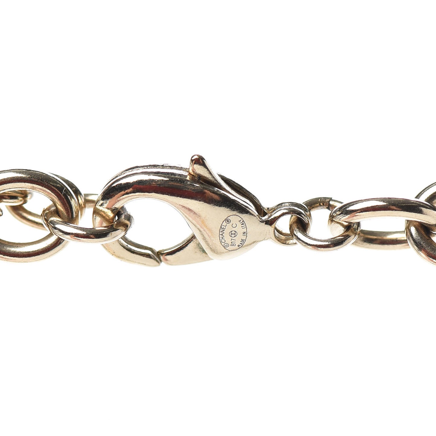 Metal Hoop Cuba Logo Necklace Gold