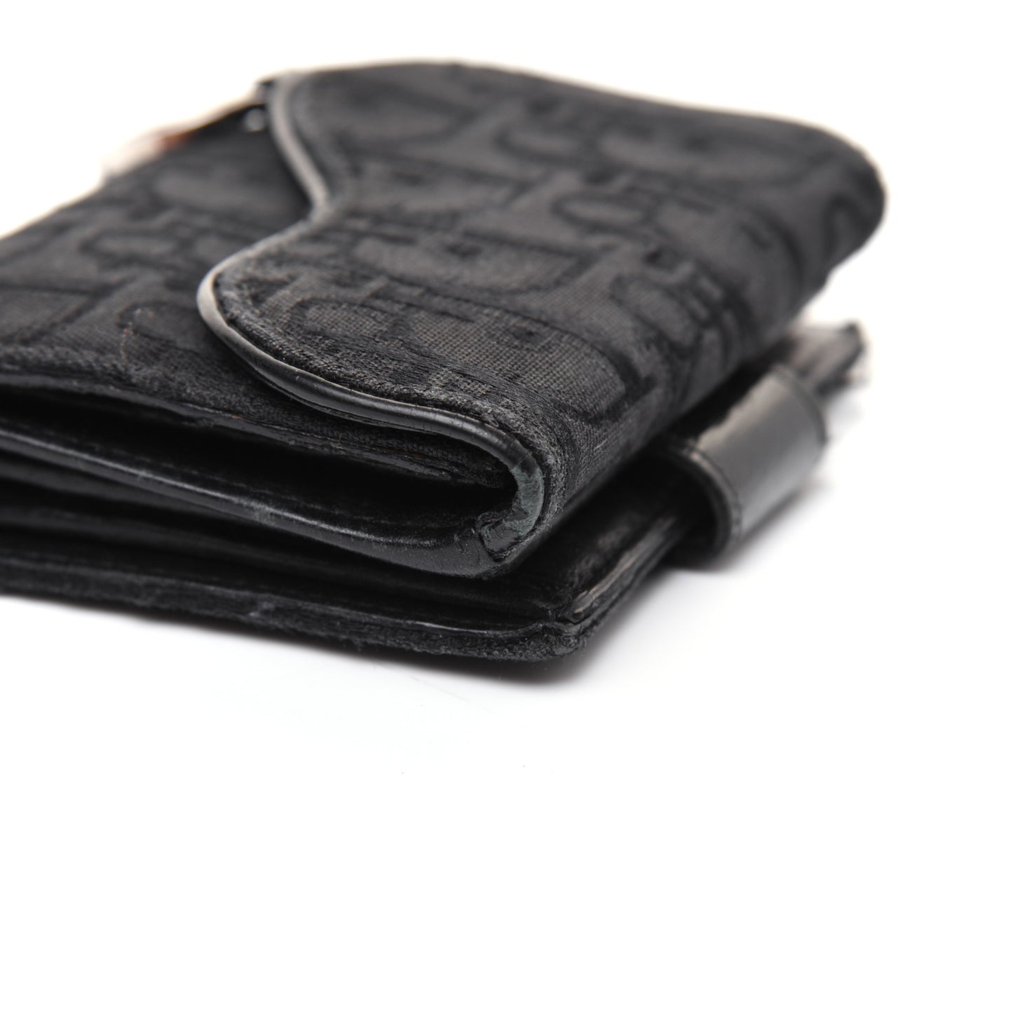 Monogram Compact Saddle Wallet Black