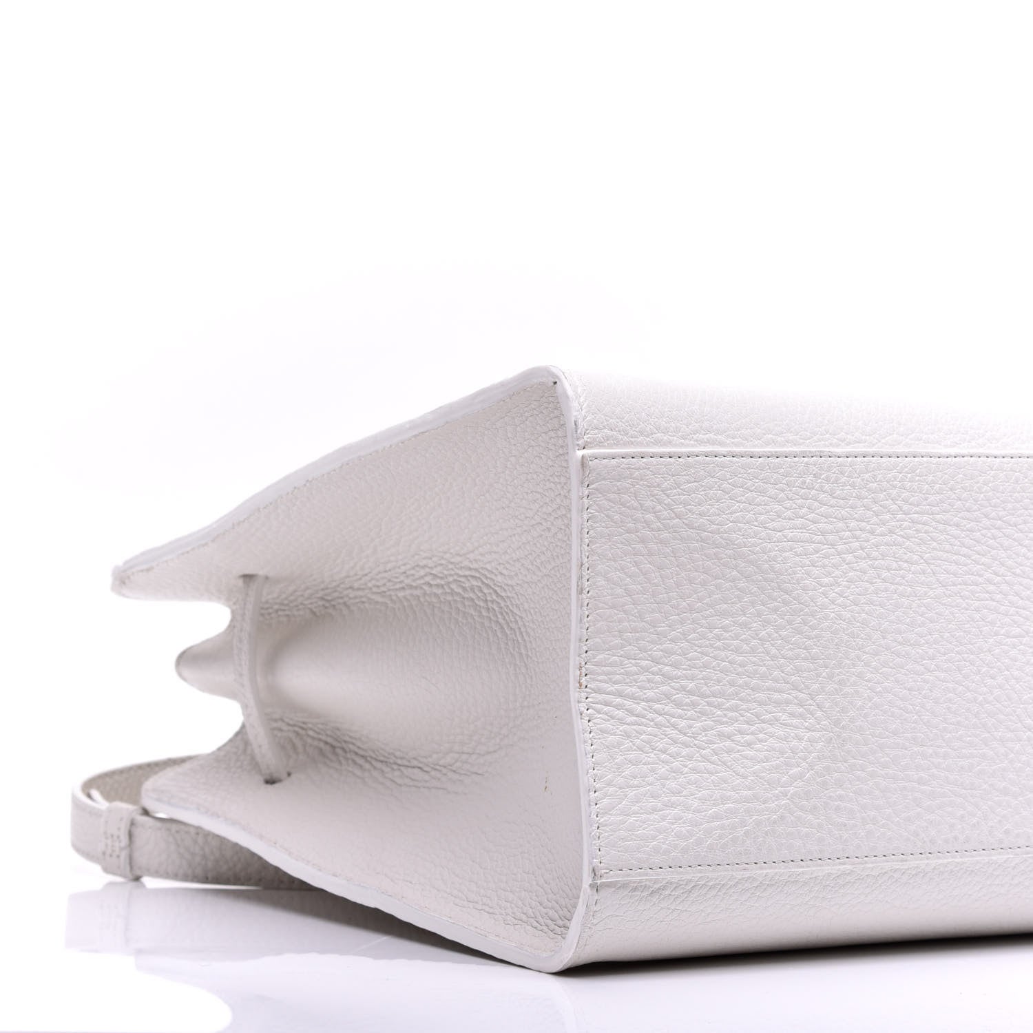 Mansur Gavriel Tumbled Calfskin Large Sun Bag White 7 of 10