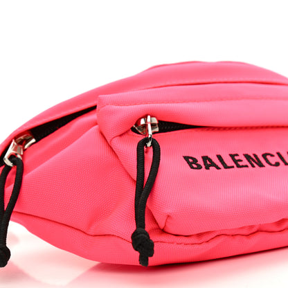 Balenciaga Textured Sport Nylon Logo Wheel Belt Bag Acid Pink 8 of 9