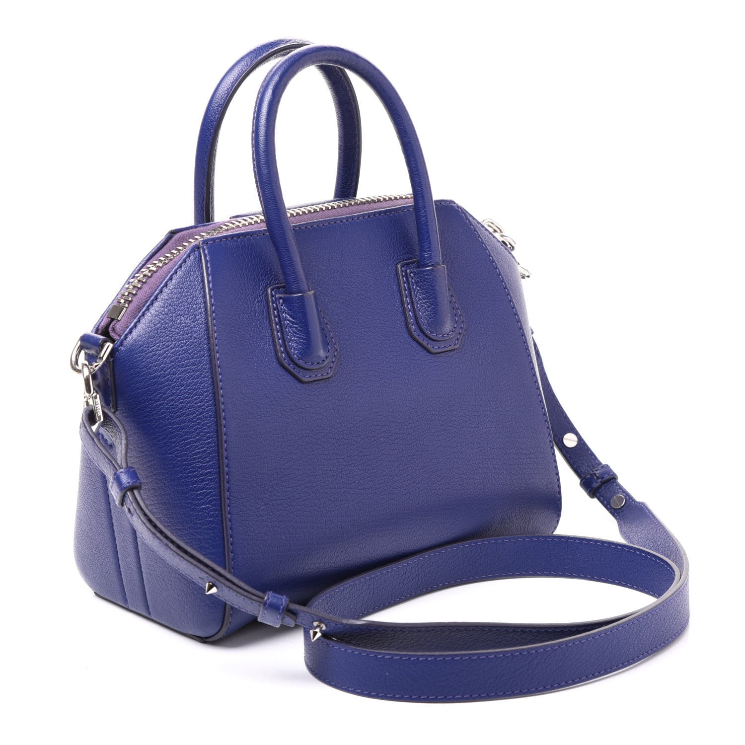 Givenchy Sugar Goatskin Mini Antigona Blue 2 of 10