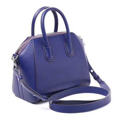 Givenchy Sugar Goatskin Mini Antigona Blue 2 of 10