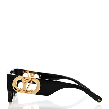 Louis Vuitton Acetate LV Link Square Sunglasses Z1478W Black 3 of 6