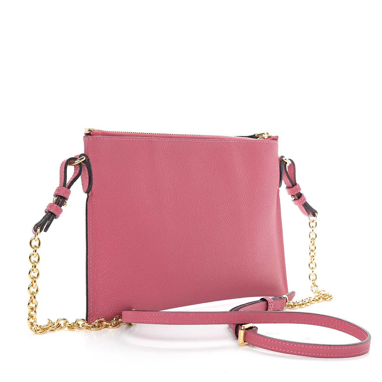 Burberry Soft Grain Calfskin Peyton Crossbody Clutch Bag Pink Azalea 2 of 6