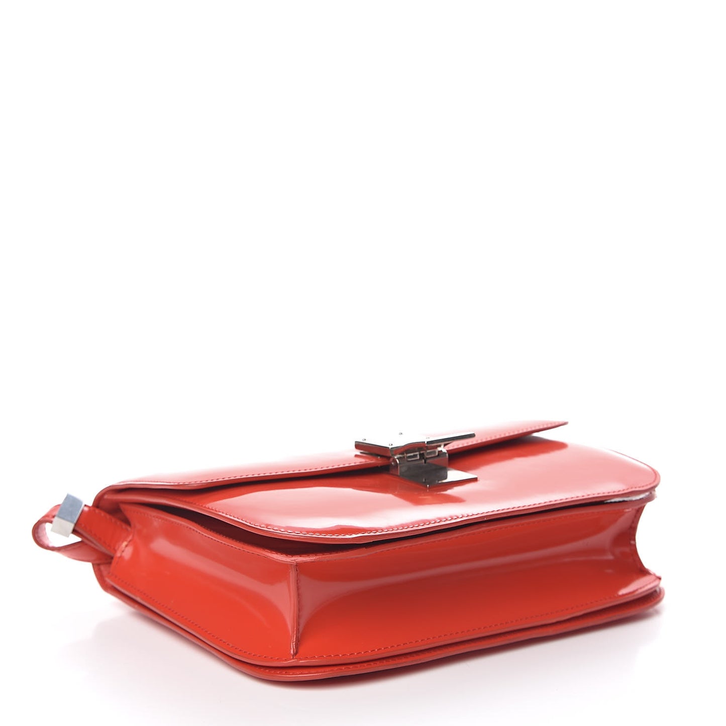 Spazzolato Calfskin Classic Box Medium Flap Vermillion
