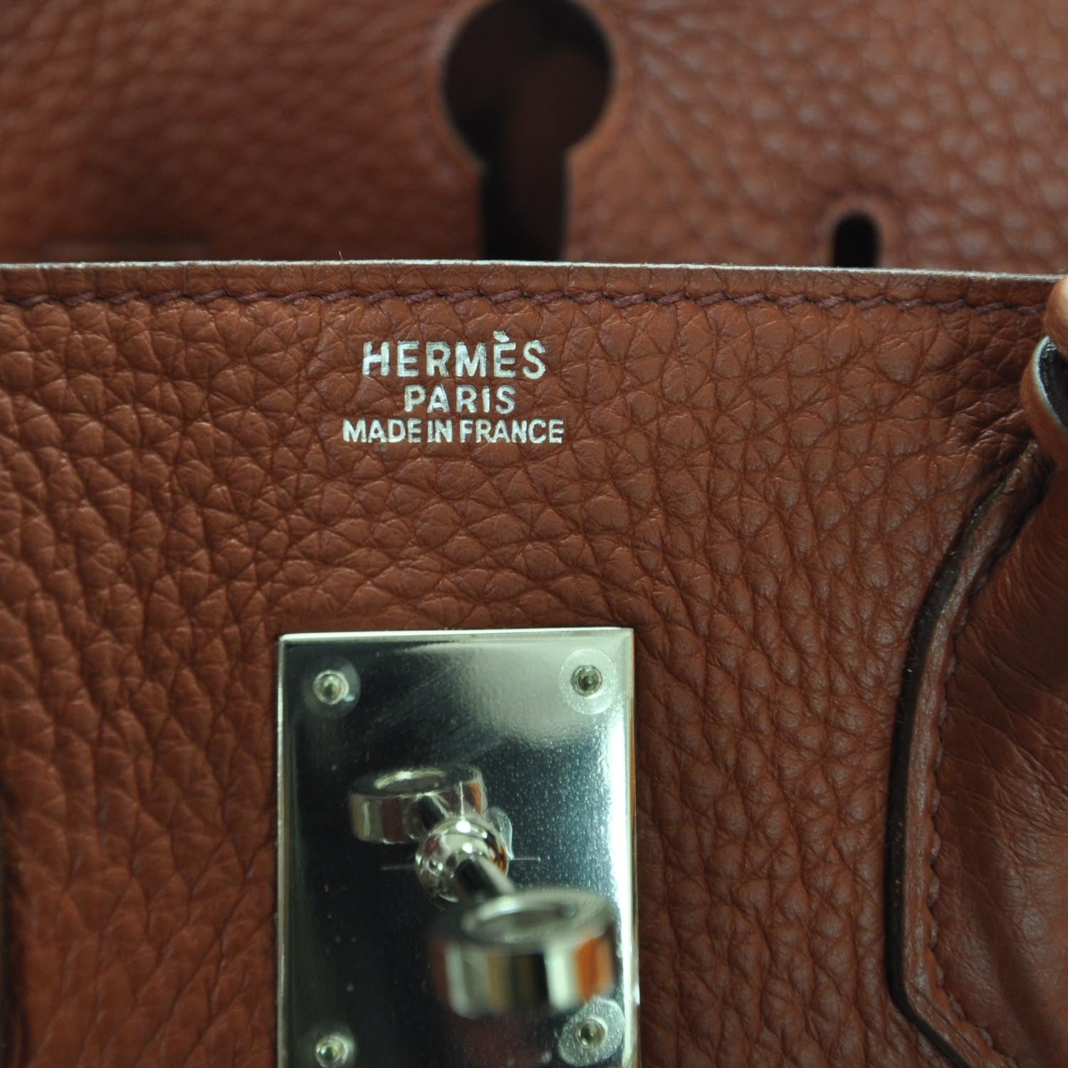 Hermes Taurillon Clemence Birkin 30 Red 7 of 10