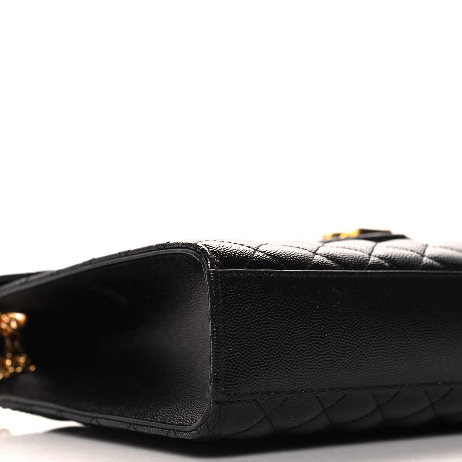 Saint Laurent Grain De Poudre Textured Mixed Matelasse Large Triquilt Monogram Satchel Black 8 of 9