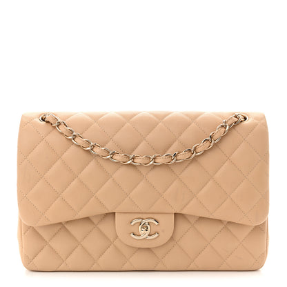 Chanel Caviar Quilted Jumbo Double Flap Light Beige 1 of 10