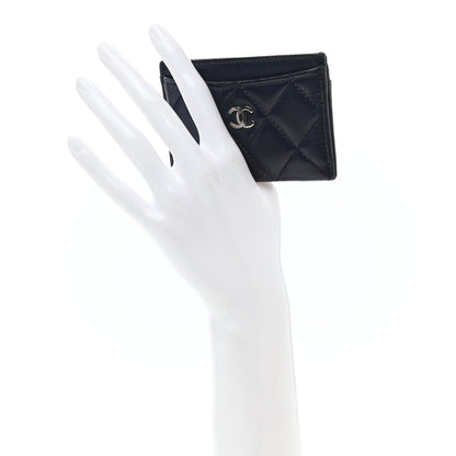 Chanel Lambskin Quilted Card Holder Blue 2 of 11