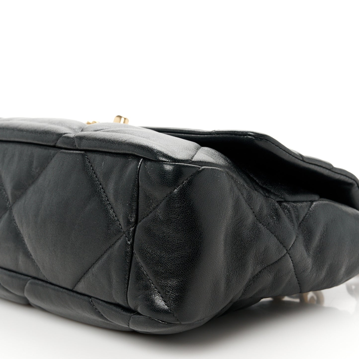 Lambskin Quilted Large Chanel 19 Flap Black