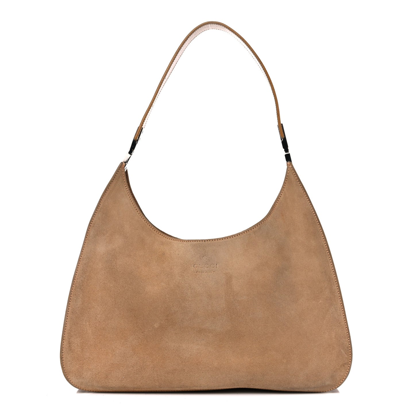 Suede Small Hobo Light Brown