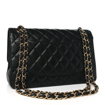 Chanel Caviar Quilted Jumbo Double Flap Black 3 of 15