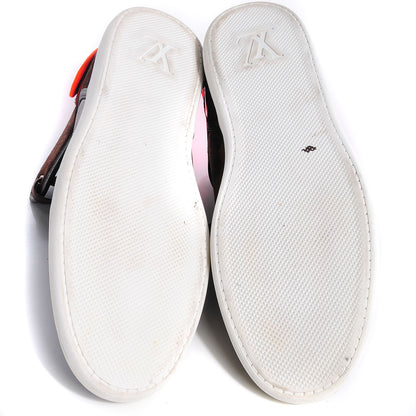 Louis Vuitton Suede Damier Ebene Cut Back Sneakers 9 5 of 9
