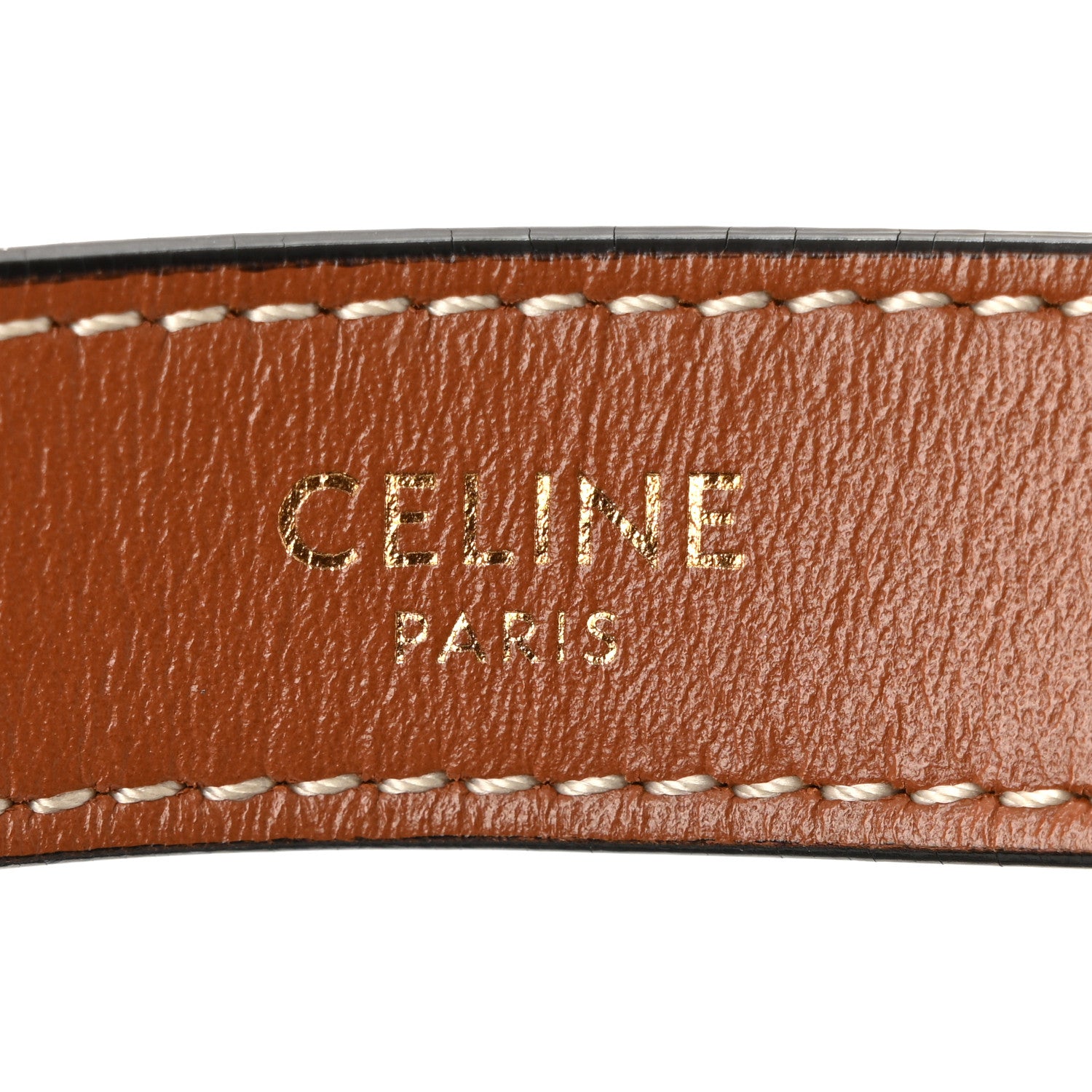 Celine Triomphe Canvas Calfskin Ava Shoulder Bag Tan 6 of 10