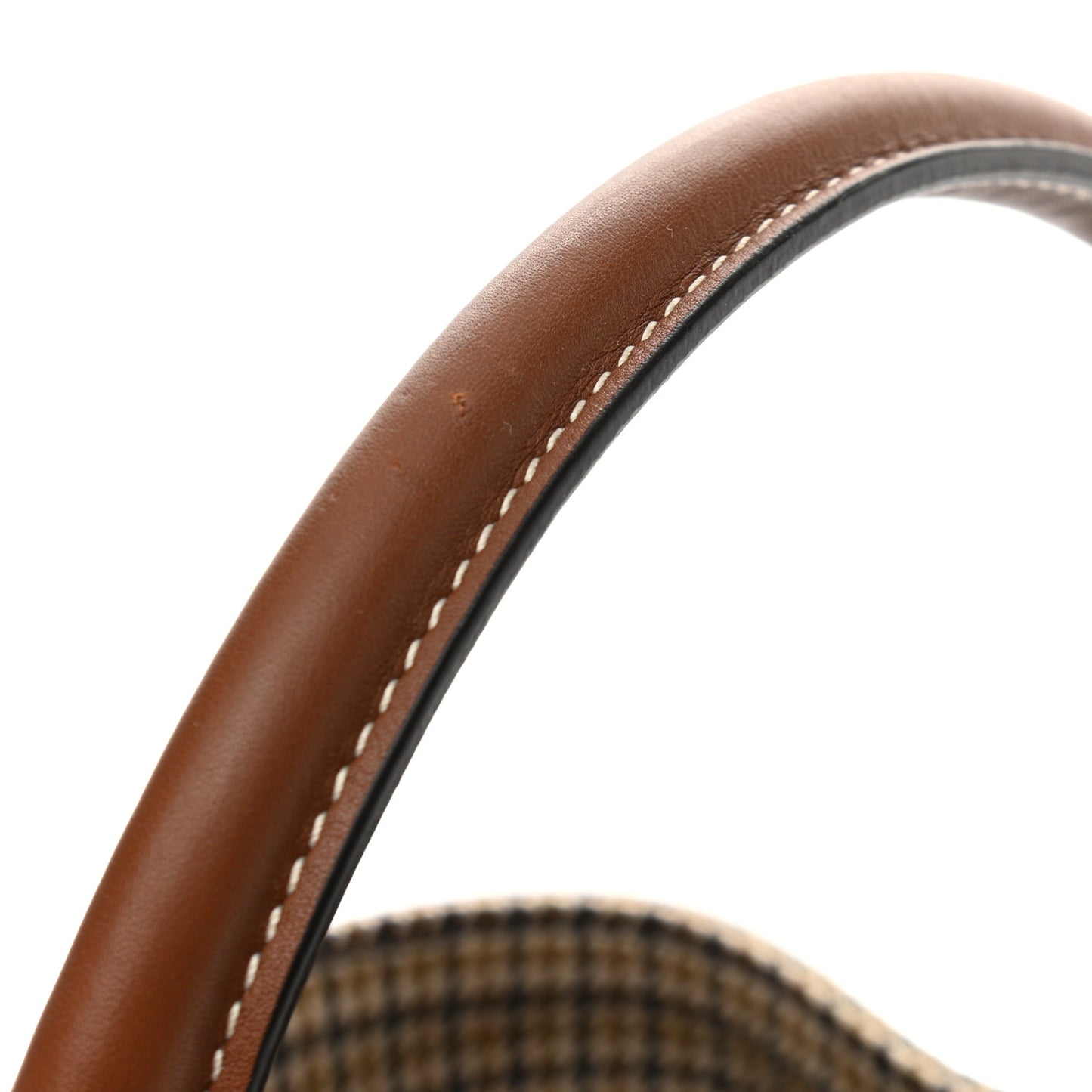 Smooth Calfskin Tweed Nano Big Bag Bucket Tan