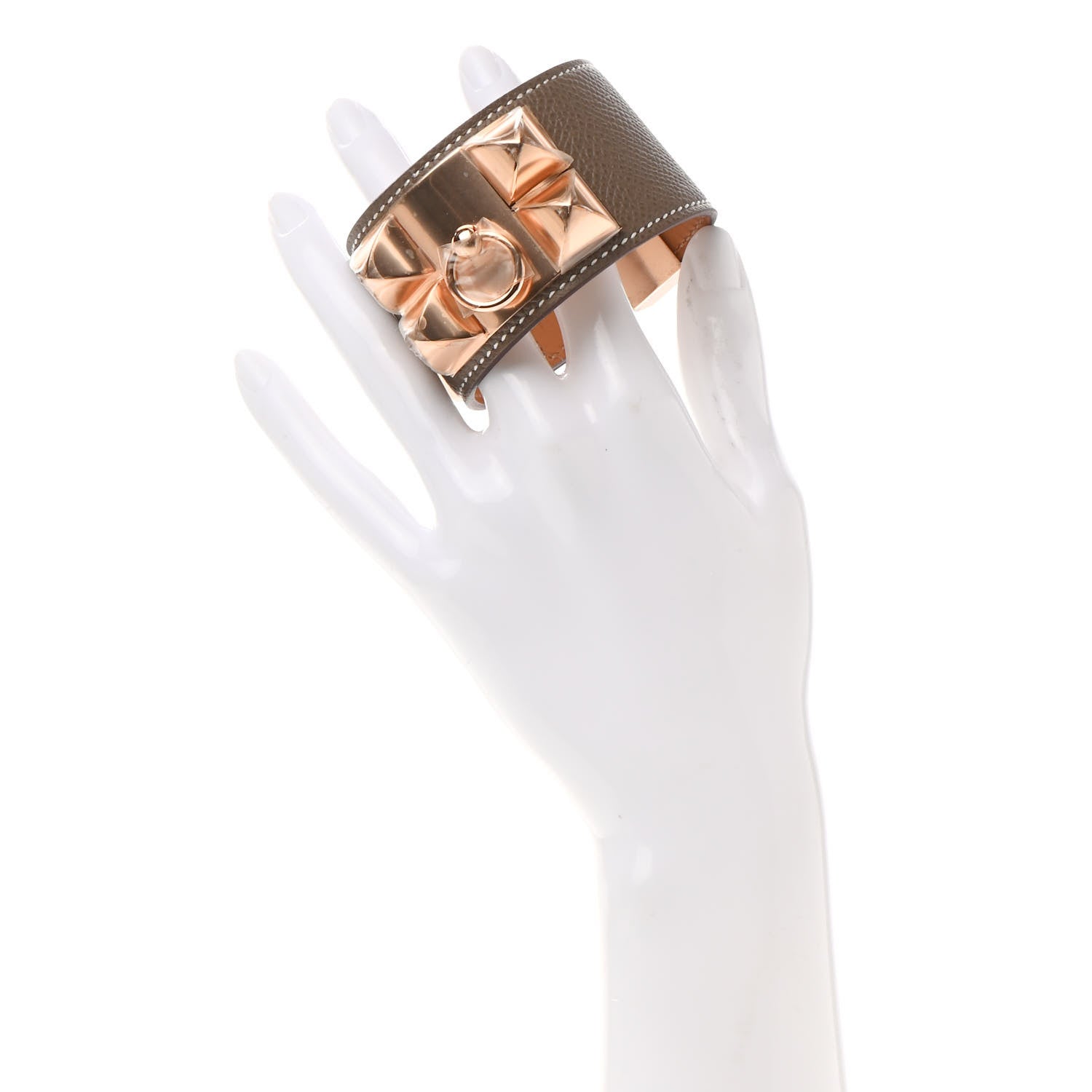 Hermes Epsom Collier de Chien CDC Bracelet T2 Etoupe 2 of 6