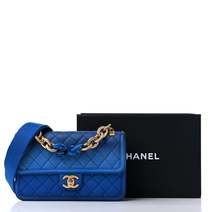 Chanel Caviar Quilted Medium Sunset On The Sea Flap Blue 15 of 15